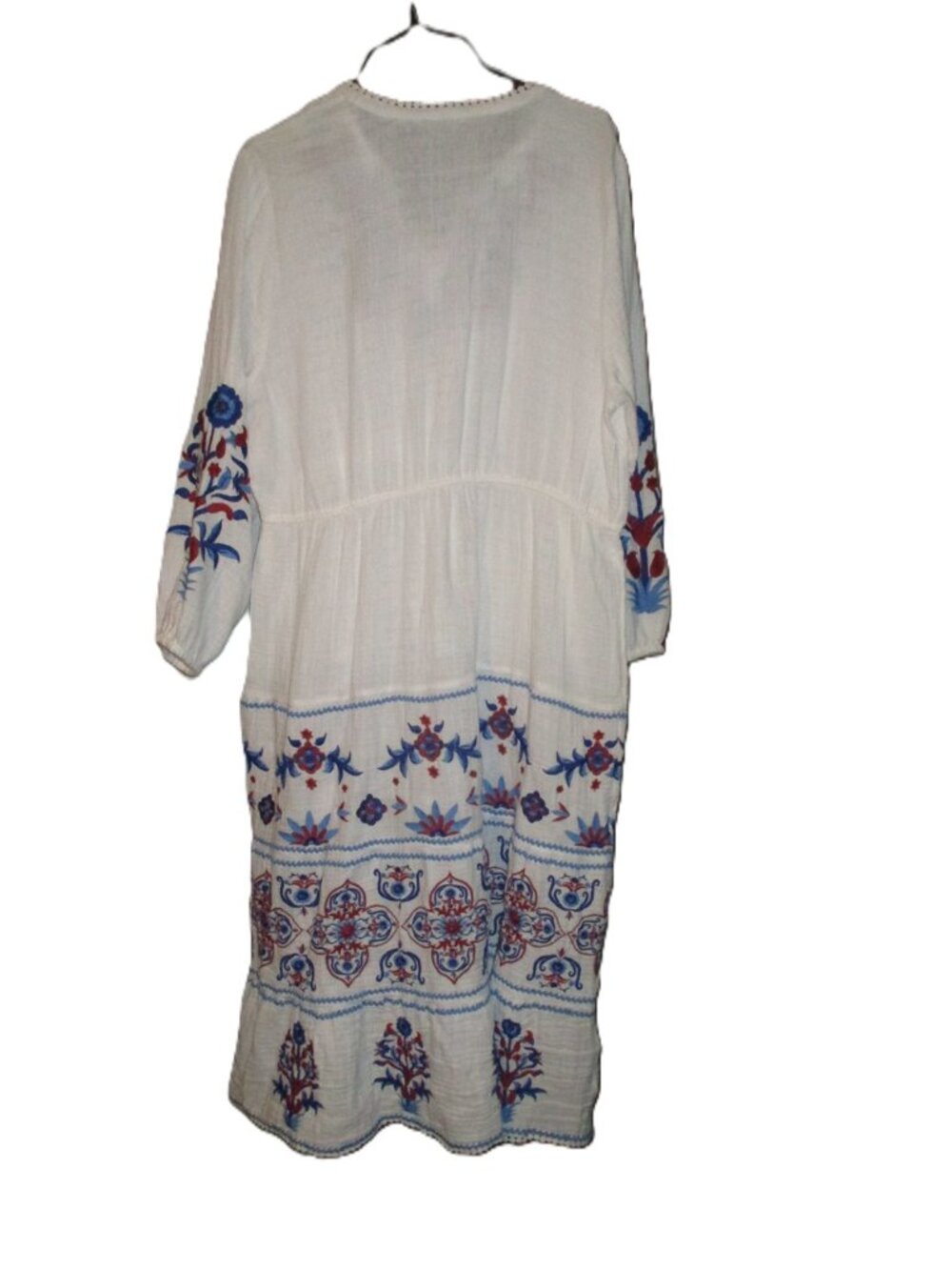 SOFT SURROUNDINGS Sarnia Embroidered  Midi Cotton Gauze Dress XLarge - Picture 8 of 9